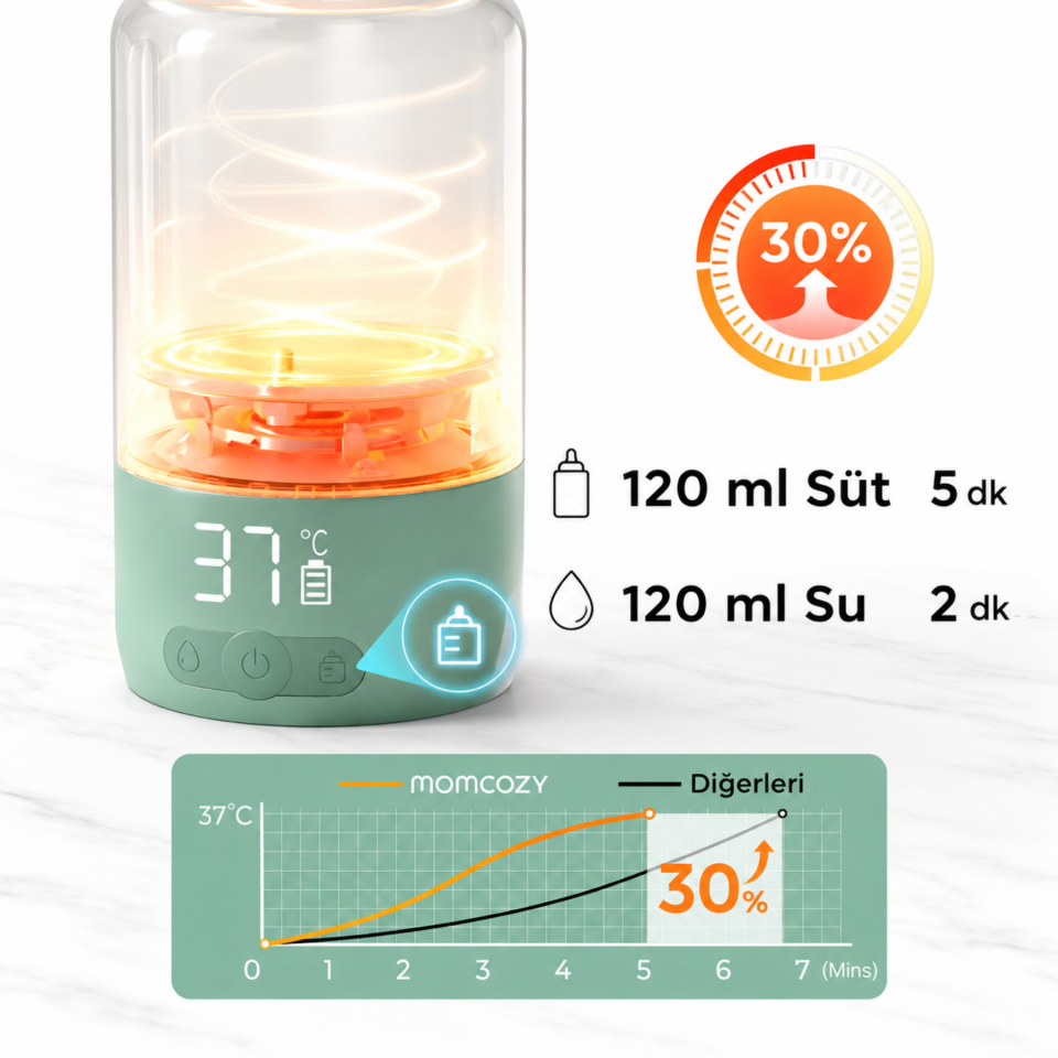 Momcozy Taşınabilir Su ve Süt Isıtıcı