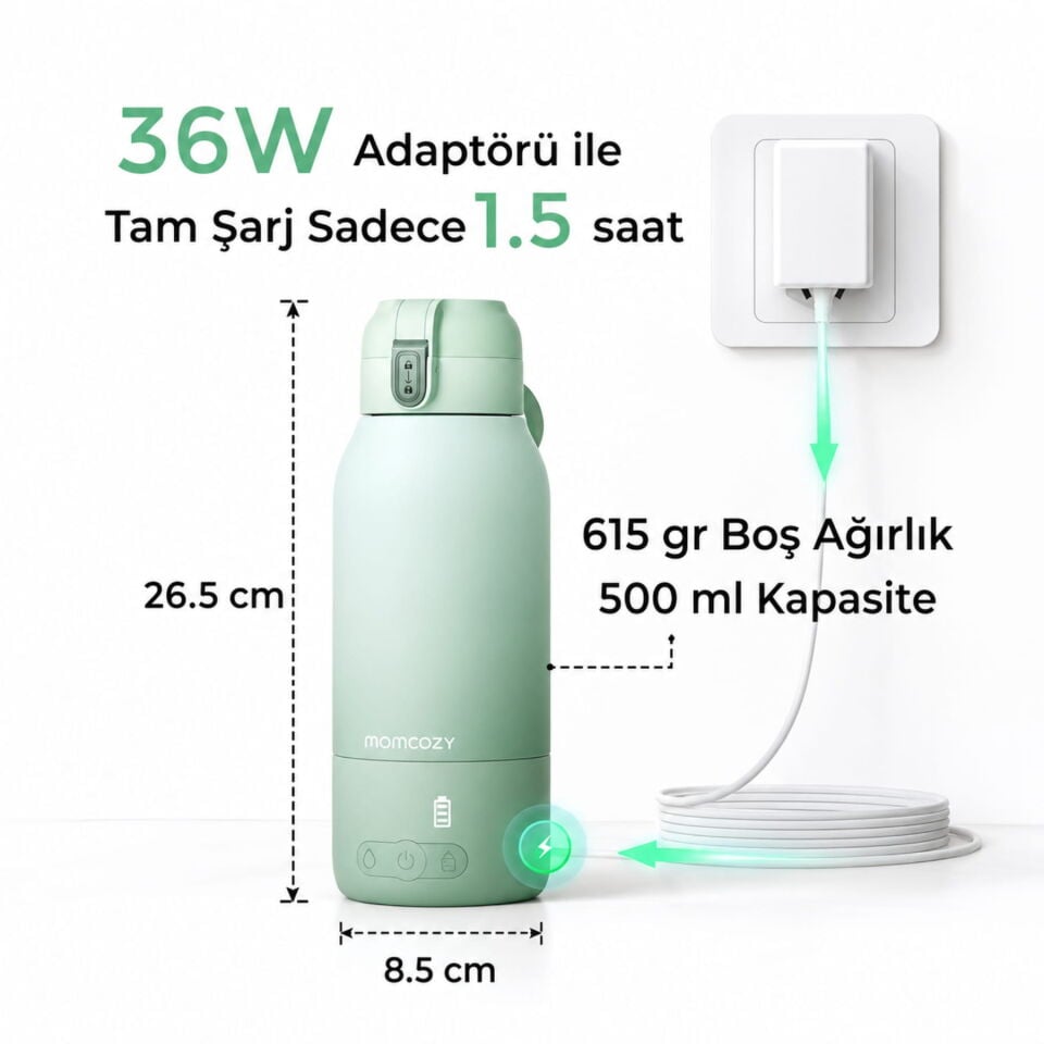 Momcozy Taşınabilir Su ve Süt Isıtıcı