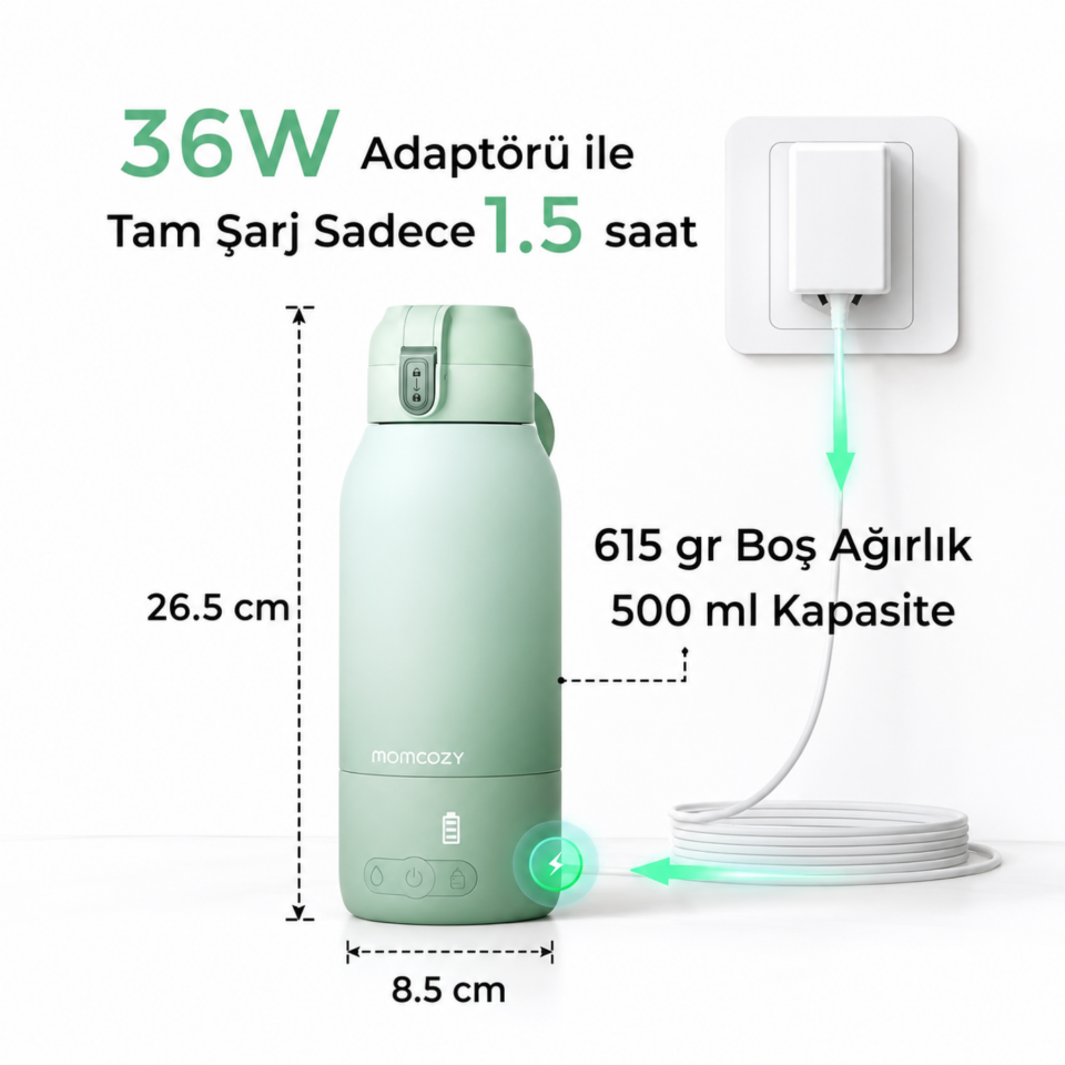 Momcozy Taşınabilir Su ve Süt Isıtıcı