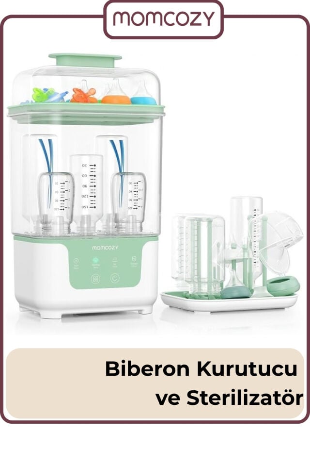 Momcozy Biberon Kurutucu ve Sterilizatörü ( İç İçe Geçen 4’ü 1 Arada Kompakt ve Modüler )