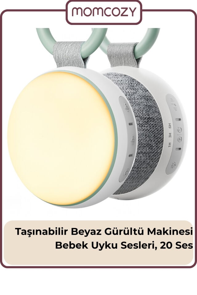 Momcozy Taşınabilir Beyaz Gürültü Makinesi-Bebek Uyku Sesleri, 20 Ses