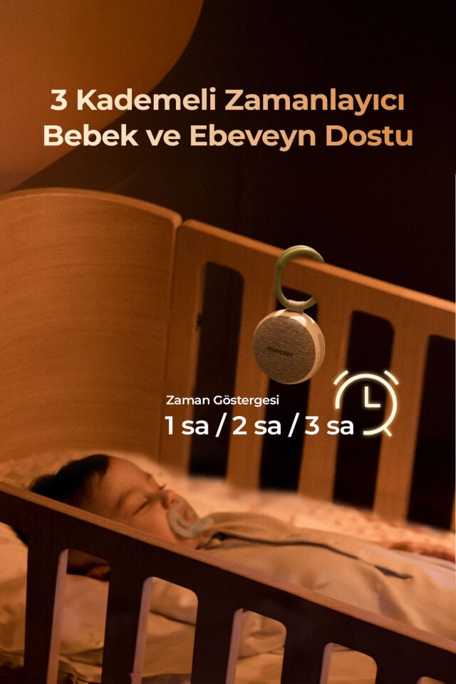Momcozy Taşınabilir Beyaz Gürültü Makinesi-Bebek Uyku Sesleri, 20 Ses